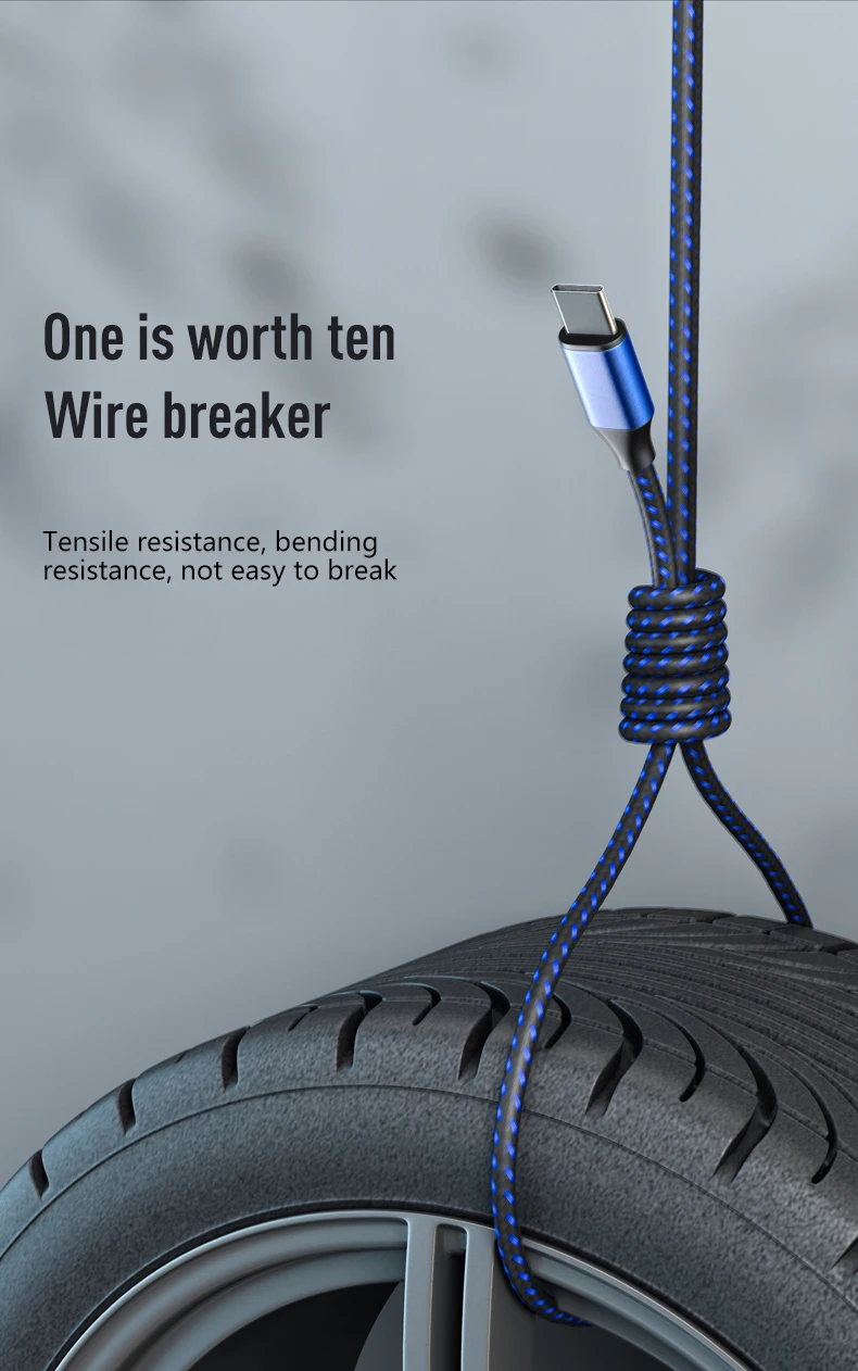 Wholesale 2.4A 3ft 1M Nylon Braid colored micro usb serial cable Type C Cable Android Cable for Huawei Samsung fast charger