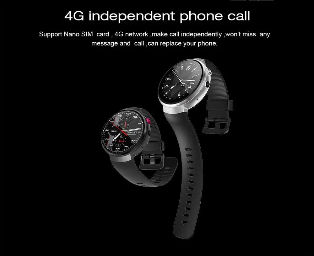 GFORDT 16GB High-end Camera Phone SIM Card Smart Watch 4G for Android