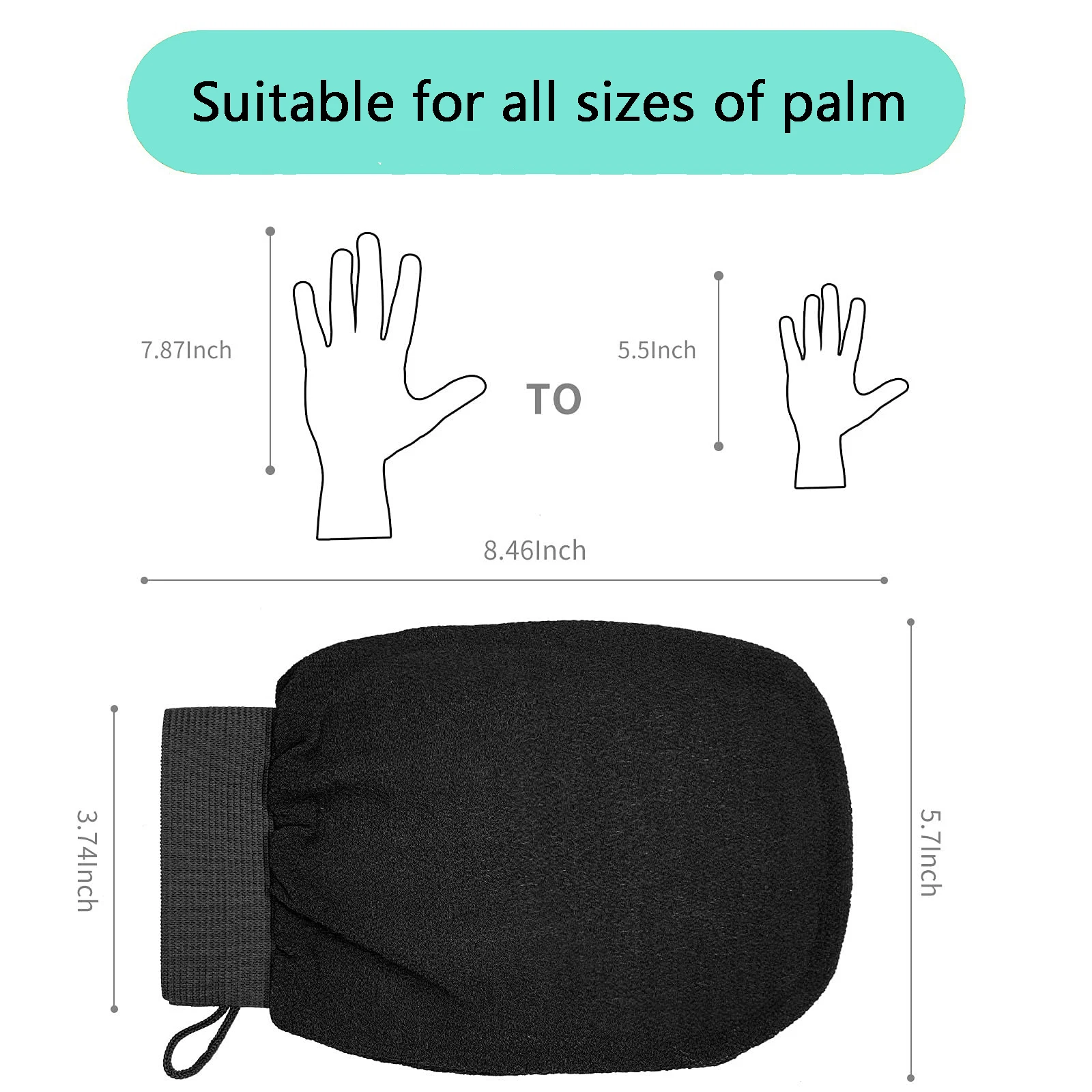 Exfoliating Mitt Body Scrubber Deep Cleaning Bath Gloves For Dead Skin Removal Exfoliating Gloves