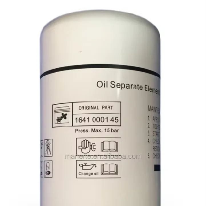 compressor oil separator 1641000145  for mark screw compressor 1625182871 liutech quincy  air oil separator element