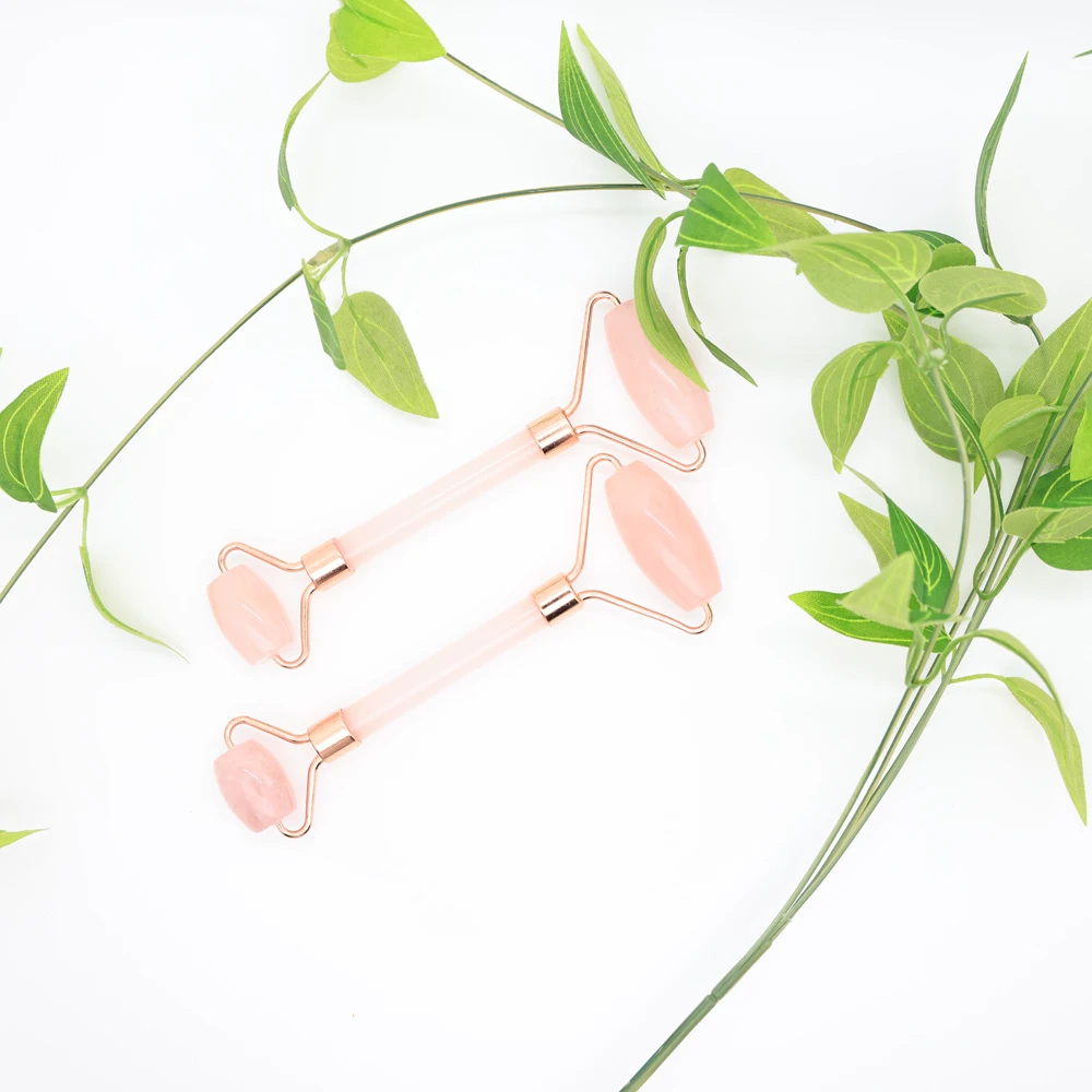 Off-the-shelf jade roller crystal jade face roller massage stick double-headed rose quartz roller