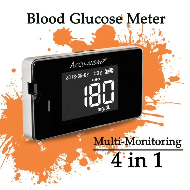 OEM Manufacturer Best Quality Safe-accu Glucometer With Free Test Strips Electronic Digital  4 in 1 Blood Glucose Meter
