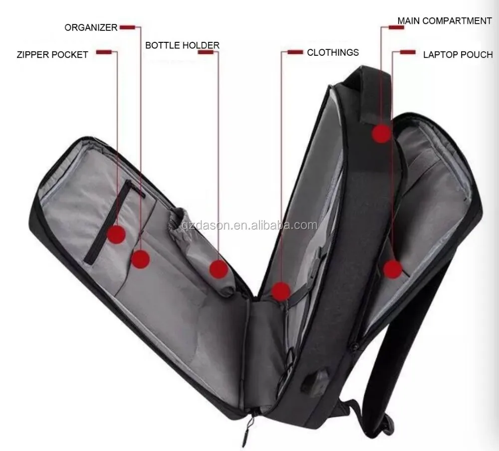 Backpack with USB Charging Port for Men Travel,Mens Back Pack with Laptop Compartment,Office Backpack for Men