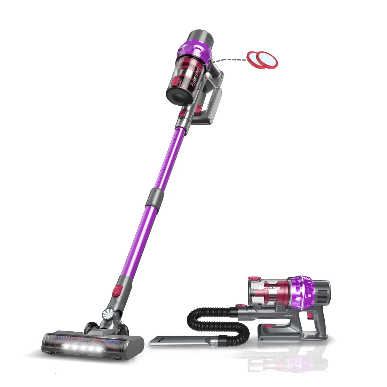 Wholesale BLDC Rechargeable Handheld Cordless Vacuum Cleaner with Telescopic Tube