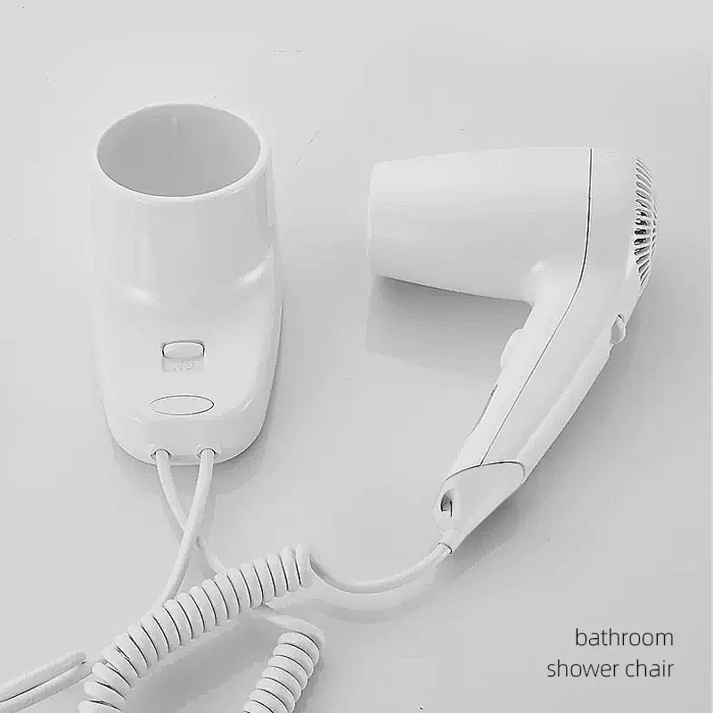 Hotel Bathroom Waterproof And Moistureproof Wall Mounted Hair Dryer With Socket Professional Long Life Motor