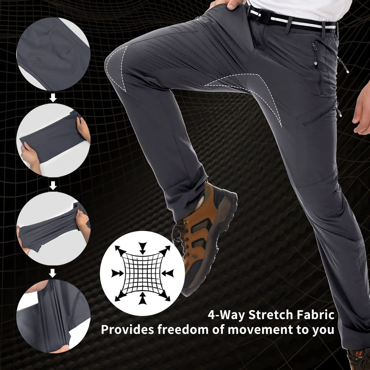 Lastest Fashion hiking pants outdoor 2 way for men waterproof pants