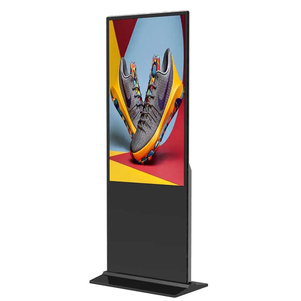 55 65 inch 4K indoor floor touch standing  advertising screen LCD digital signage display kiosk