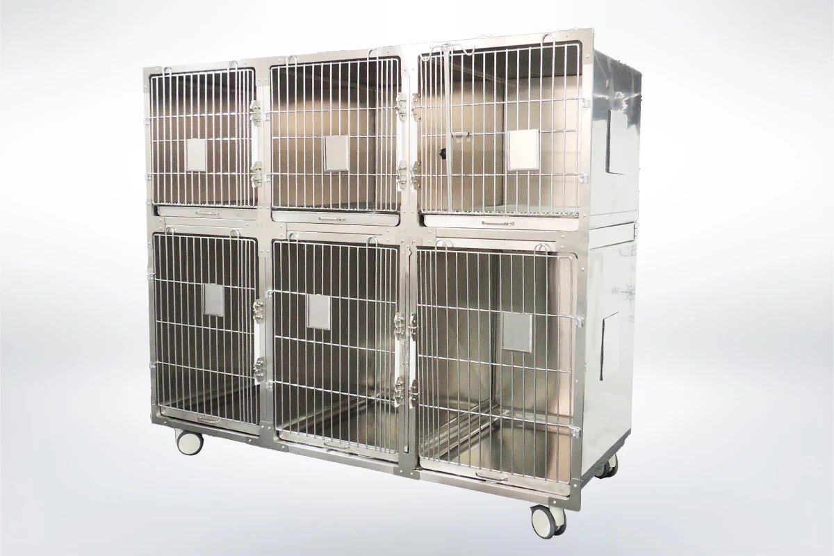 Stainless steel veterinary dog combination cage pet display animal Clinic Large Kennel  veterinary icu cages      vet cage