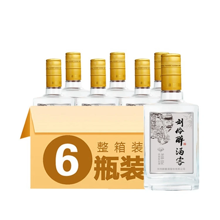 
LIU LING ZUI Drinkers Family White Liquor 42% 500ml Gift Set White Liquor Chinese Beverages Baijiu 