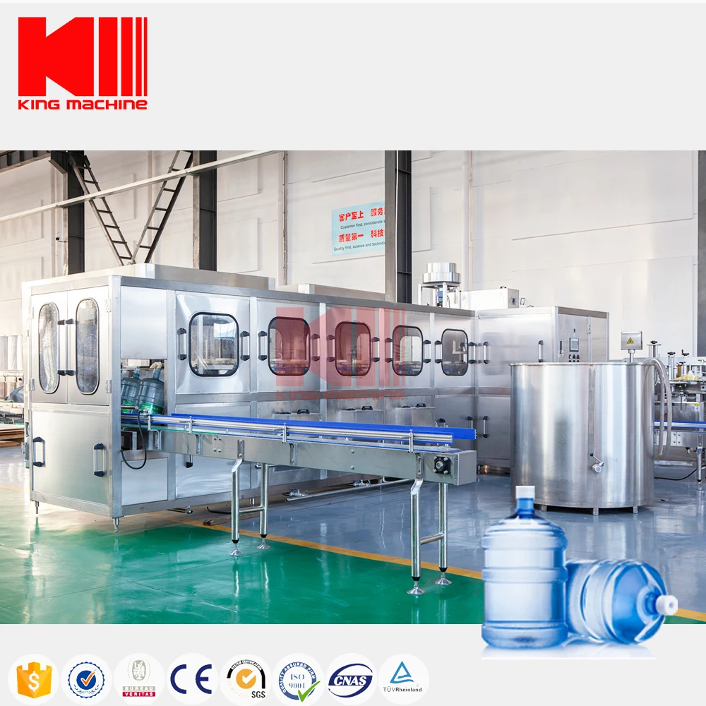 Automatic Big Barrel 10L 20L Dispenser Filling Machine Water Bottling Plant Production Line 5 Gallon Mineral Water / Pure Water