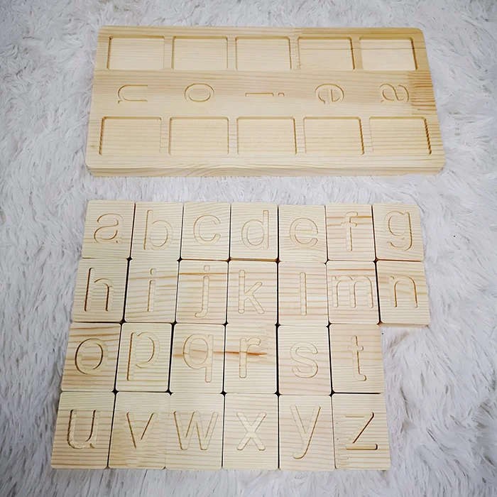 Montessori Matching Game ABC Letters Sorting Board Blocks Wooden Alphabet Puzzle Toys