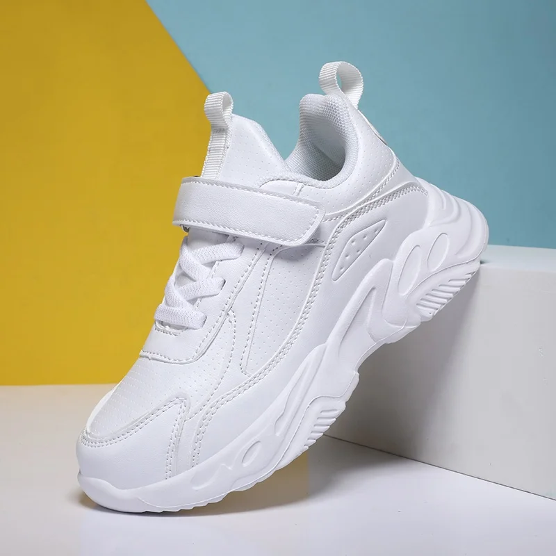 Big Size Teenage 3-20 Years Wholesale Kids White Children Comfortable Casual Uniform Lightweight Boys School Shoes