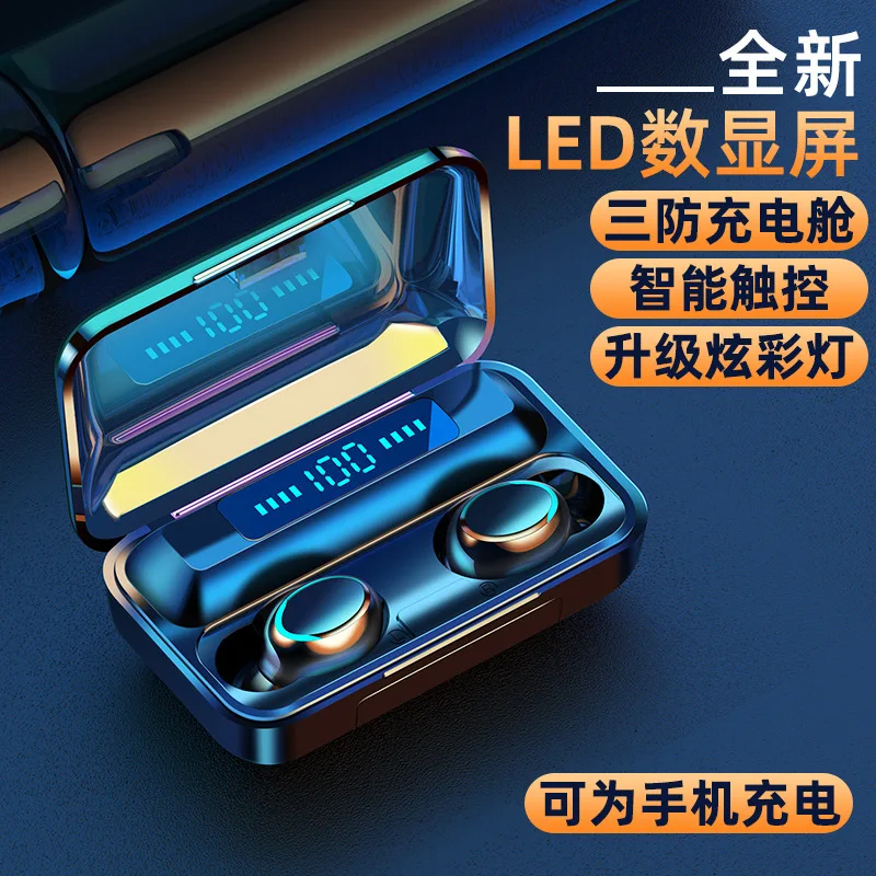 F9 Wireless in-ear headphones Earphone With LED Display mirror Audifonos Inalambricos Gamer Auriculares y Auriculares internos