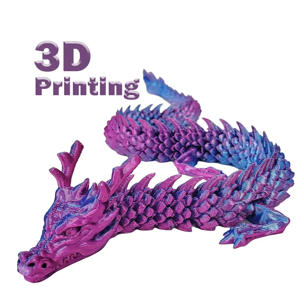 Оптовая продажа на заказ пластиковые игрушки для животных 3D-печать Сочлененная дракон