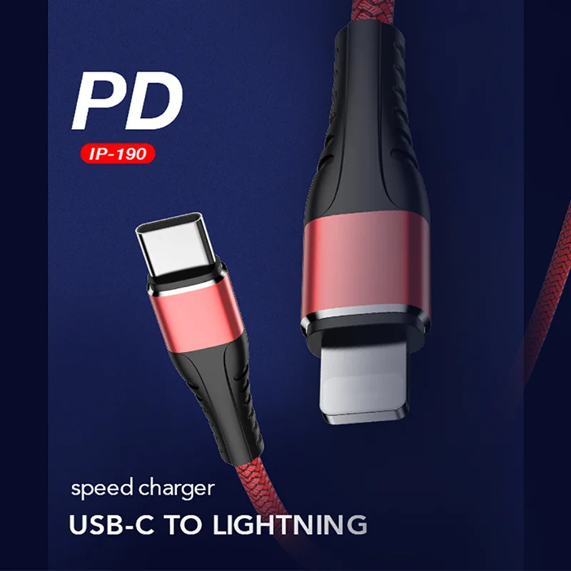  Нейлоновый Плетеный USB-кабель для быстрой зарядки телефона IOS 2020 20 Вт