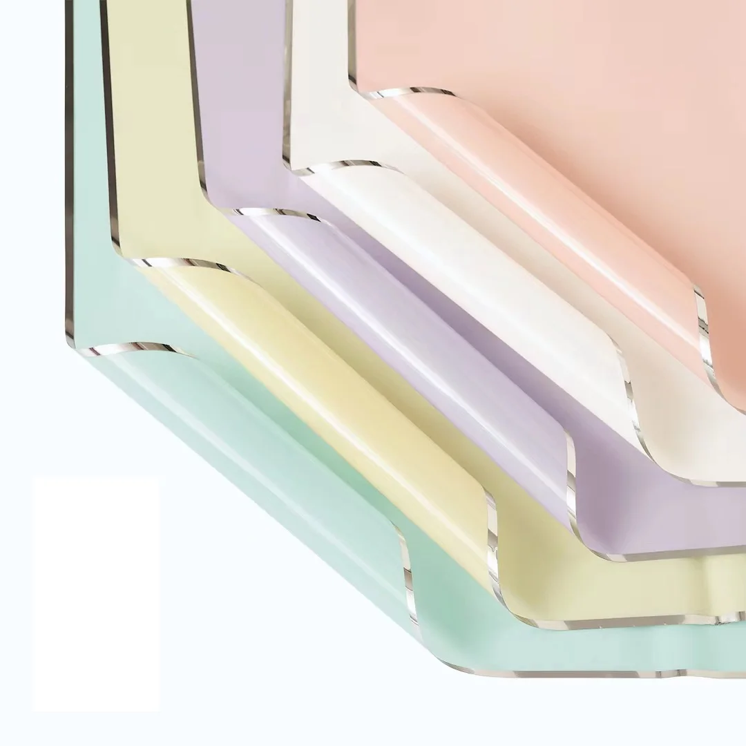 WISEPACK Design Silver Ion Hydroshine Film Flower Wrapping Paper Luxury Mirrored Silver Edge Waterproof Florist Wrapping Paper