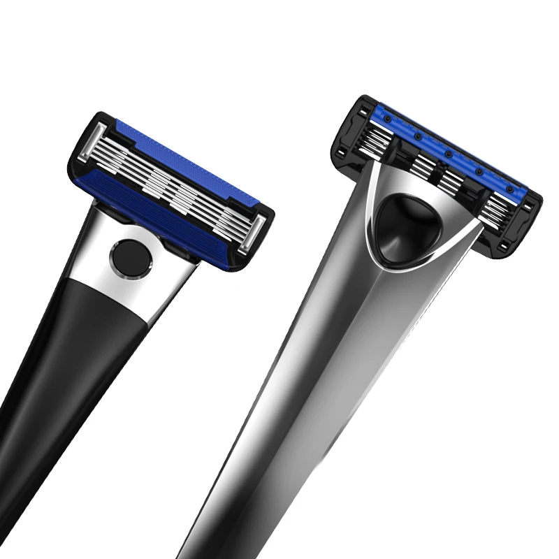 Adjustable Five Blade Metal Razor with Razor Blades Shaving Replaceable Head