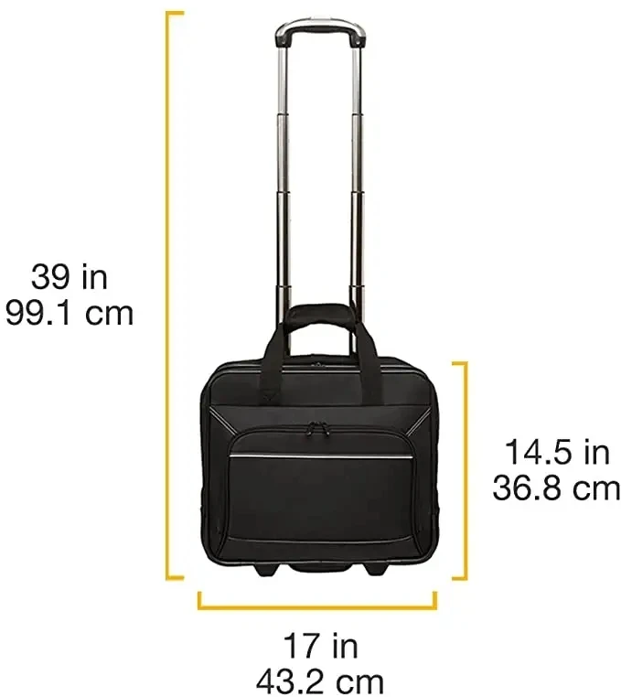 TINYATWholesale Durable Men Water Resistant Rolling Work Business Travel Briefcase 17 Inch Laptop Trolley Duffel Bag