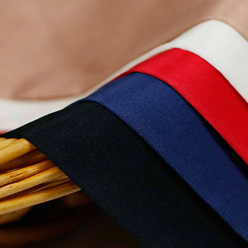 Stretch Silk CDC Silk 8% Spandex Fabric Custom Plain Color 12mm 92% Silk Stretch Crepe De Chine Fabric For Wedding