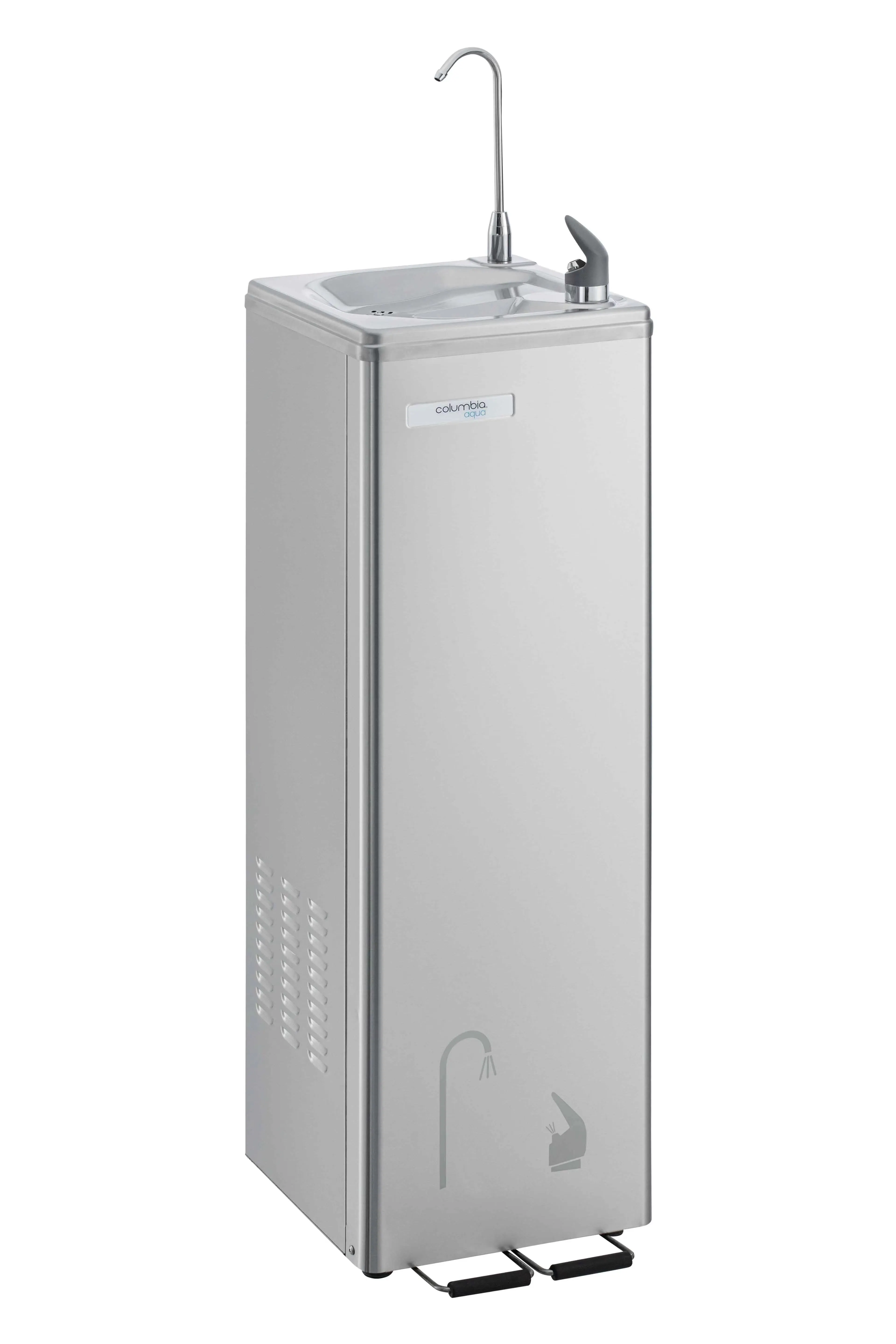 Public Free Stainless Steel Commerical Square Combination Squareline Bubbler Floor Drinking Fountain