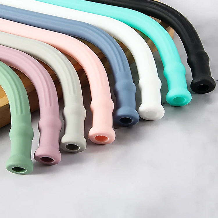  2021 New Product Selling Custom Bio Eco Friendly Recyclable Collapsible Drinking Food Grade Silicone Folding Straw