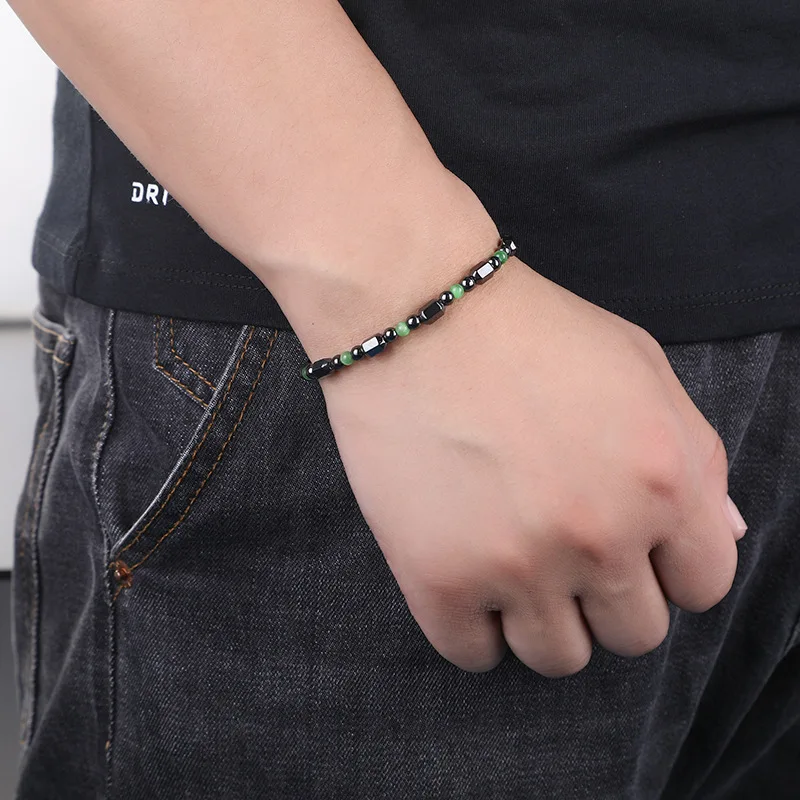 Hot black gallstone crystal bracelet.adjustable beaded bracelet Magnetic Hematite Bracelets