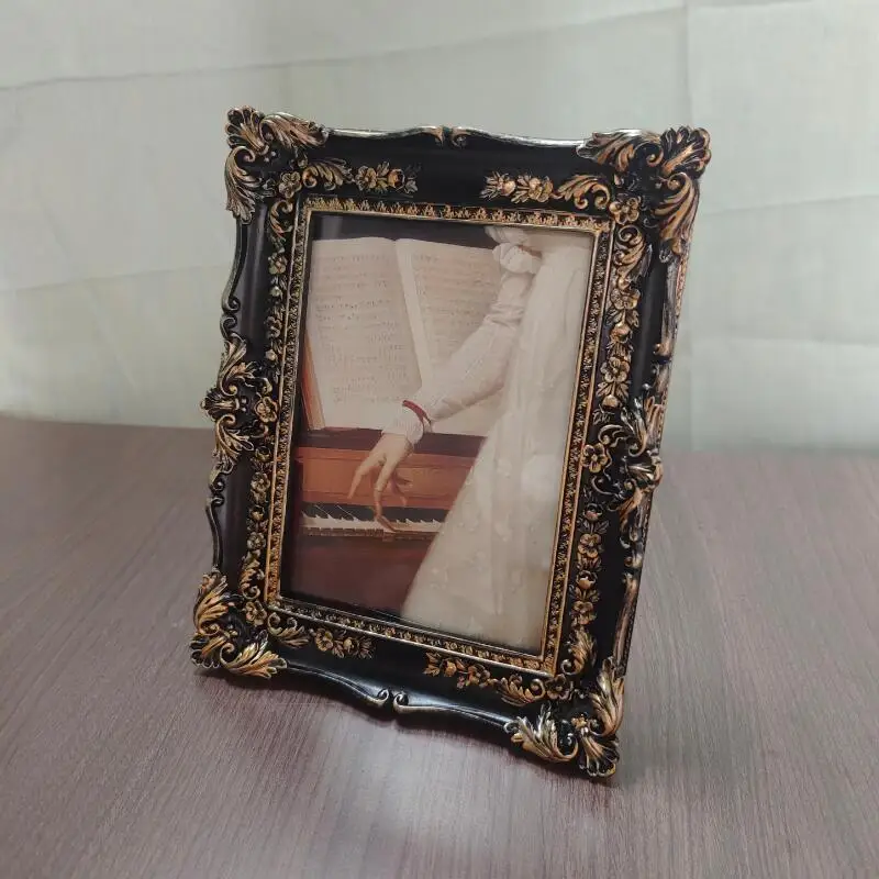 Vintage American art frame creative living room model room Bedroom dining room decorative painting carved picture frame