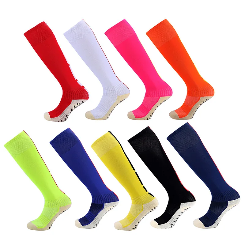 Quick Dry Grip Protect Foot Sport Wear Non Slip Soccer White Socks Anti-Slip Custom Logo Football Dispensing Socks