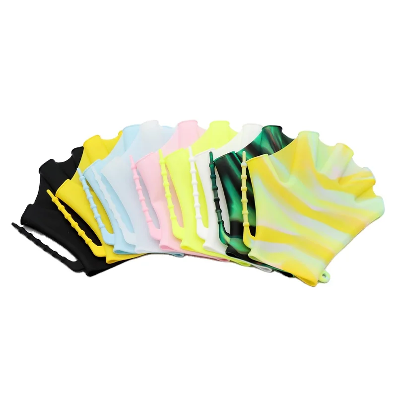 Children Unisex Water Aerobic Sports Gloves Soft Silicone Swimming Swim Webbed Gloves