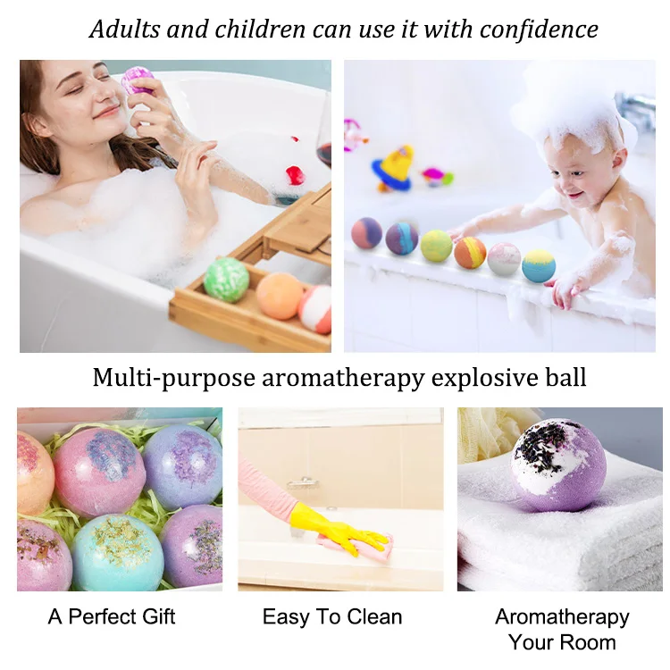 Wholesale Private Label Bath Bomb Bath Ball Set Cleansing Body Care Natural Hand Made Make Skin Relreshed Solt And Smooth