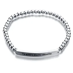 Испанский титановый шарик эластичный браслет изогнутый из нержавеющей стали День матери DIY ювелирные изделия