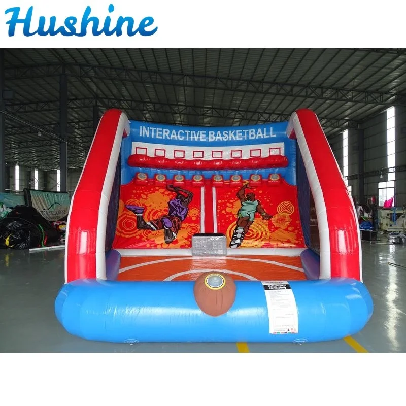interactive sport Game inflatable basketball toss Inflatable Basketball Hoop with IPS System Inflatable IPS Basketball Game