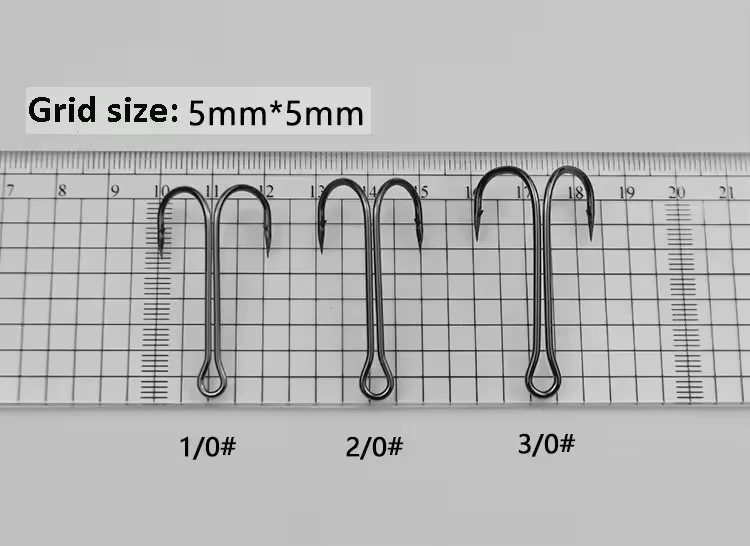 Langsheng  Double Fishing Hook 8#-3/0# Wholesale Long Shank Frog Fishing Hook