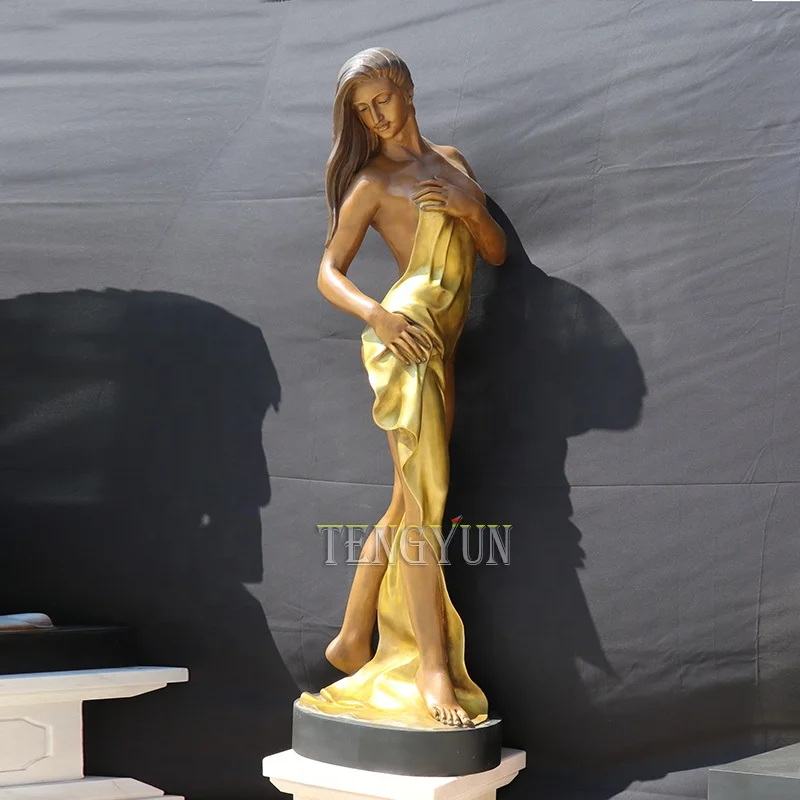 Home Decor Elegant Sexy Nude Sculpture Woman Erotic Life Size Bronze Naked Female Statue For Sale