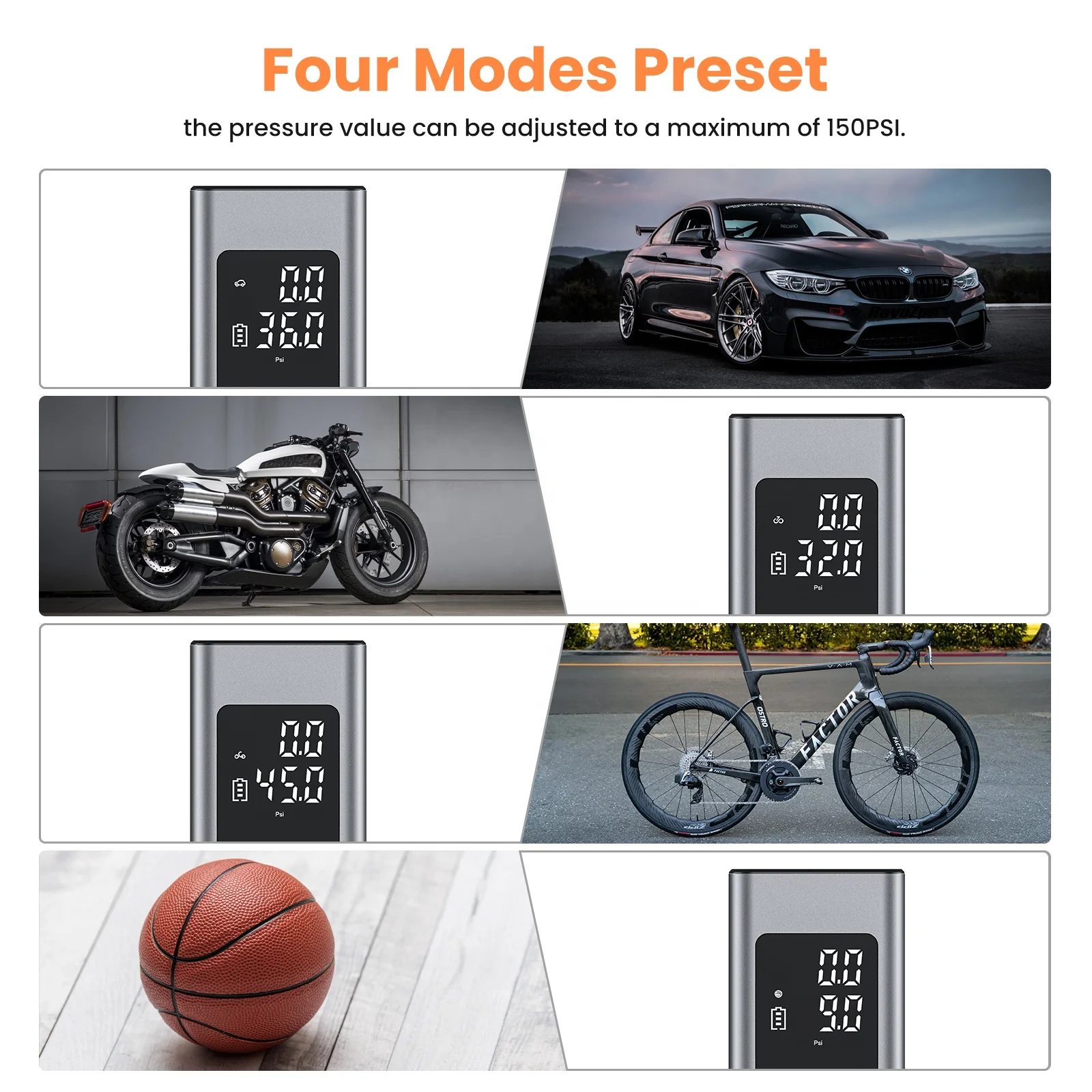 MS22C-003 150psi portable balloon pump car air compressor Tire Inflator Air Compressor Pump Electric Ball Air Inflator Tyre Pump