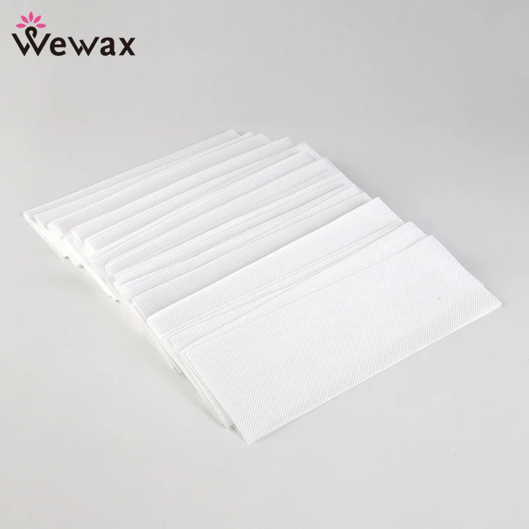 Бесплатный образец, полоски для депиляции лица, тела, бикини, толстые 100 шт. нетканые бумажные полоски для депиляции воском оптом