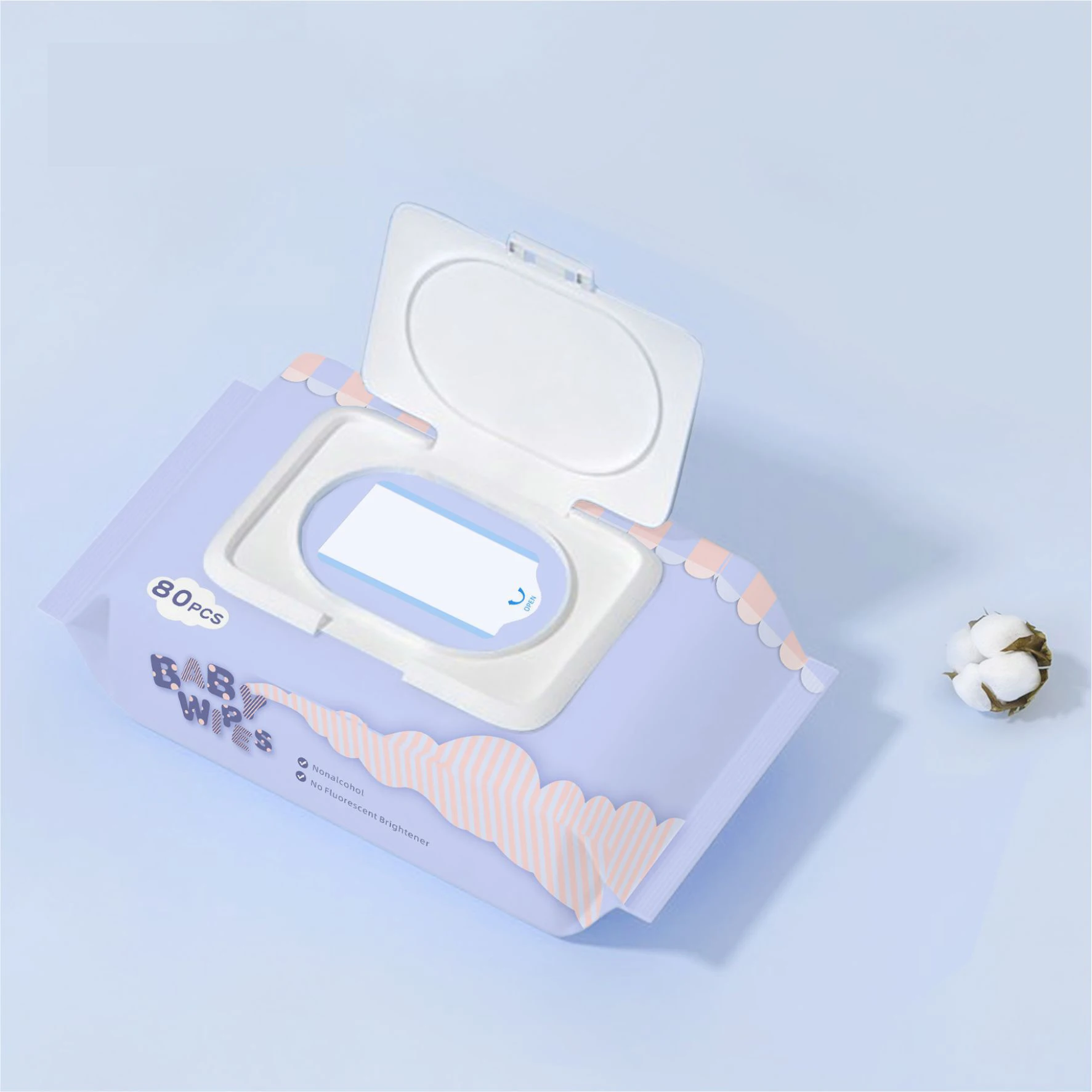 RTS Wholesale Price Baby Cleaning Wipes 80ct Hand And Face Water Wet Wipes Cleaning Wipes For Baby