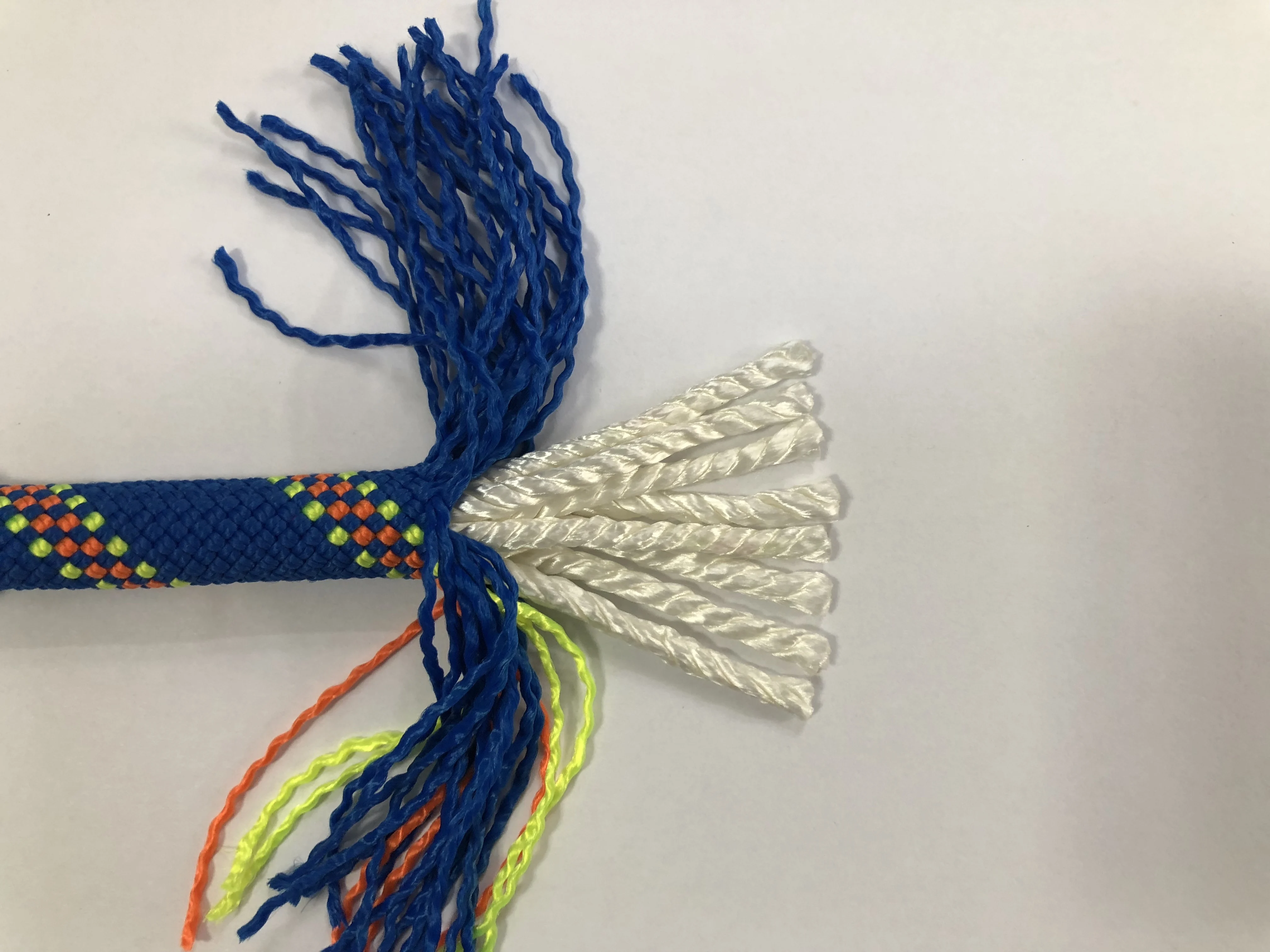 10.5mm blue  Multicolor  soft rock climbing dynamic nylon safety braided  outdoor rope