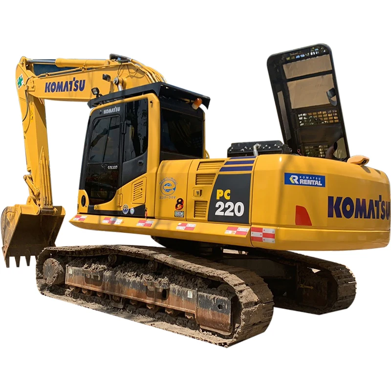 Б/у komatsu экскаватор pc220 pc220-7 pc220-8 22ton на гусеничном ходу подержанный экскаватор торговли
