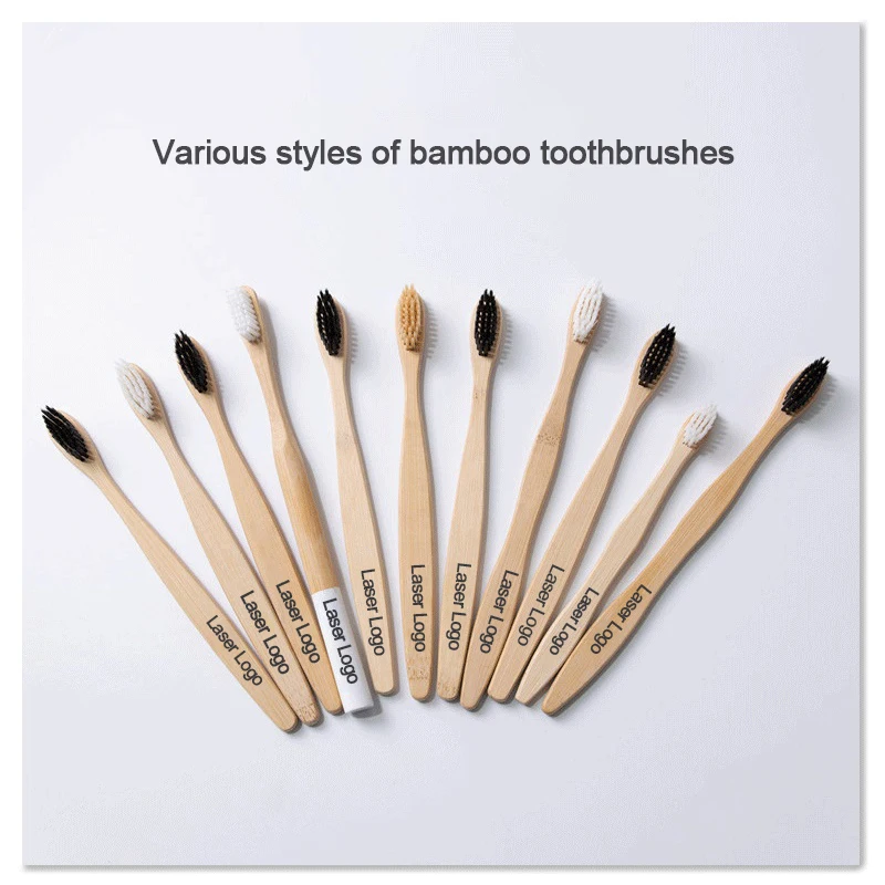 Персонализированная бамбуковая зубная щетка brosse a dent bambou био