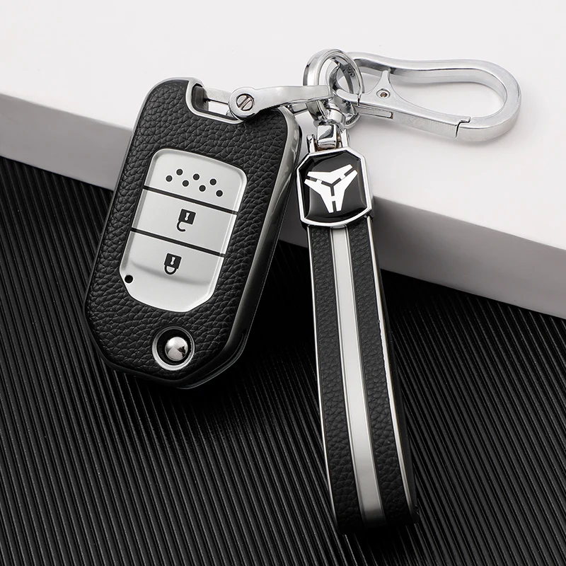 New design for Honda flip key cover, soft TPU leather car key cover ,cove case for Honda