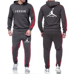 Same Color Custom Name Brand LOGO Men  Hoodies sets Track suits men Two Piece  Sports wear Brand Tracksuits Men