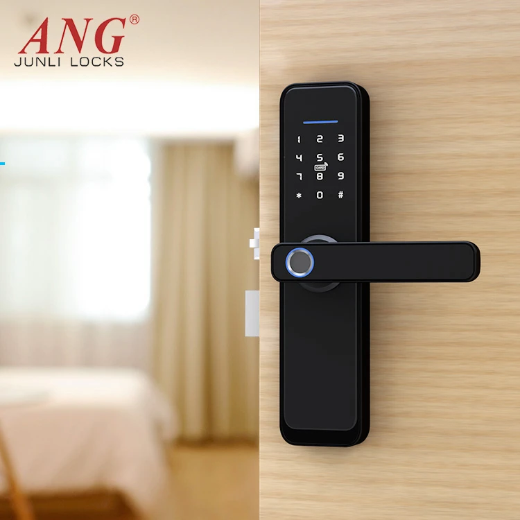Ic Card Reader Hotel Apartments Room Tuya Control Password Alarm Energy Saving Smart Door Lock