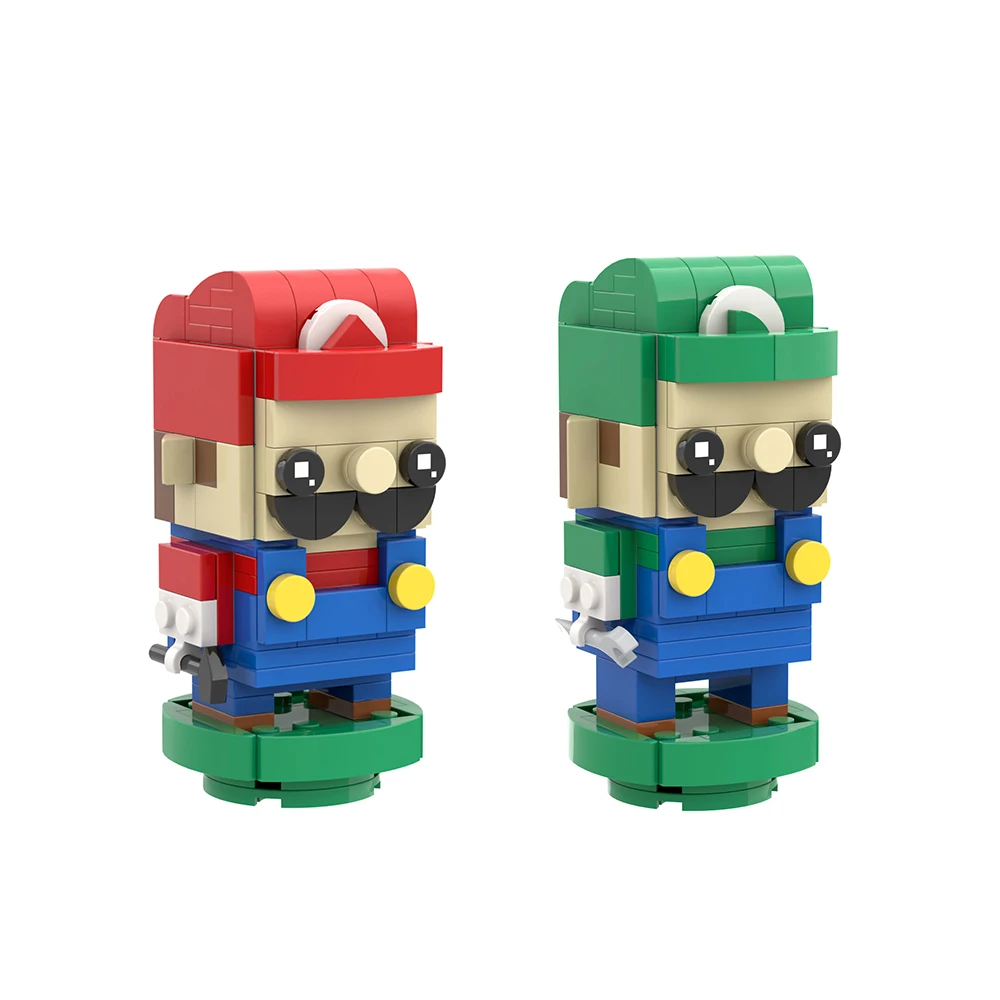 MOC7043 MOC7044 Марио Луиджи Nano кирпичи игровой персонаж Бро мультфильм экшн-модель развивающие строительные блоки детские игрушки