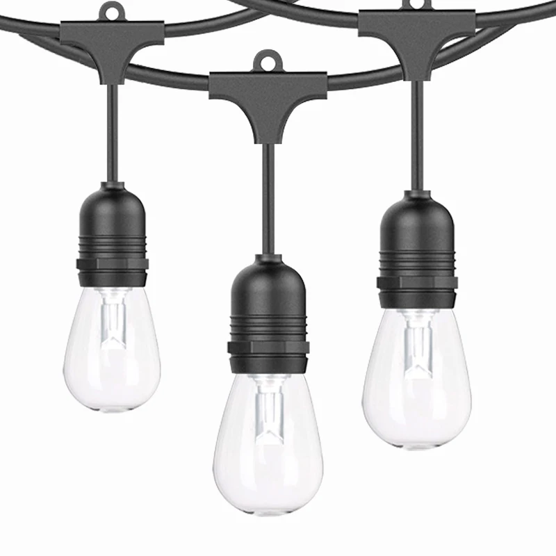 
 Самые продаваемые товары, 48 футов, 15 м, садовая гирлянда 165 Вт, IP65, освещение для внутреннего дворика, уличная Гирлянда для украшения вечеринки, двора  