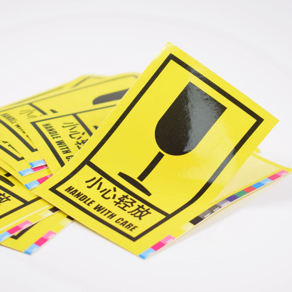 Самоклеящиеся наклейки на заказ, транспортная картонная этикетка, хрупкая наклейка для предупреждающих этикеток