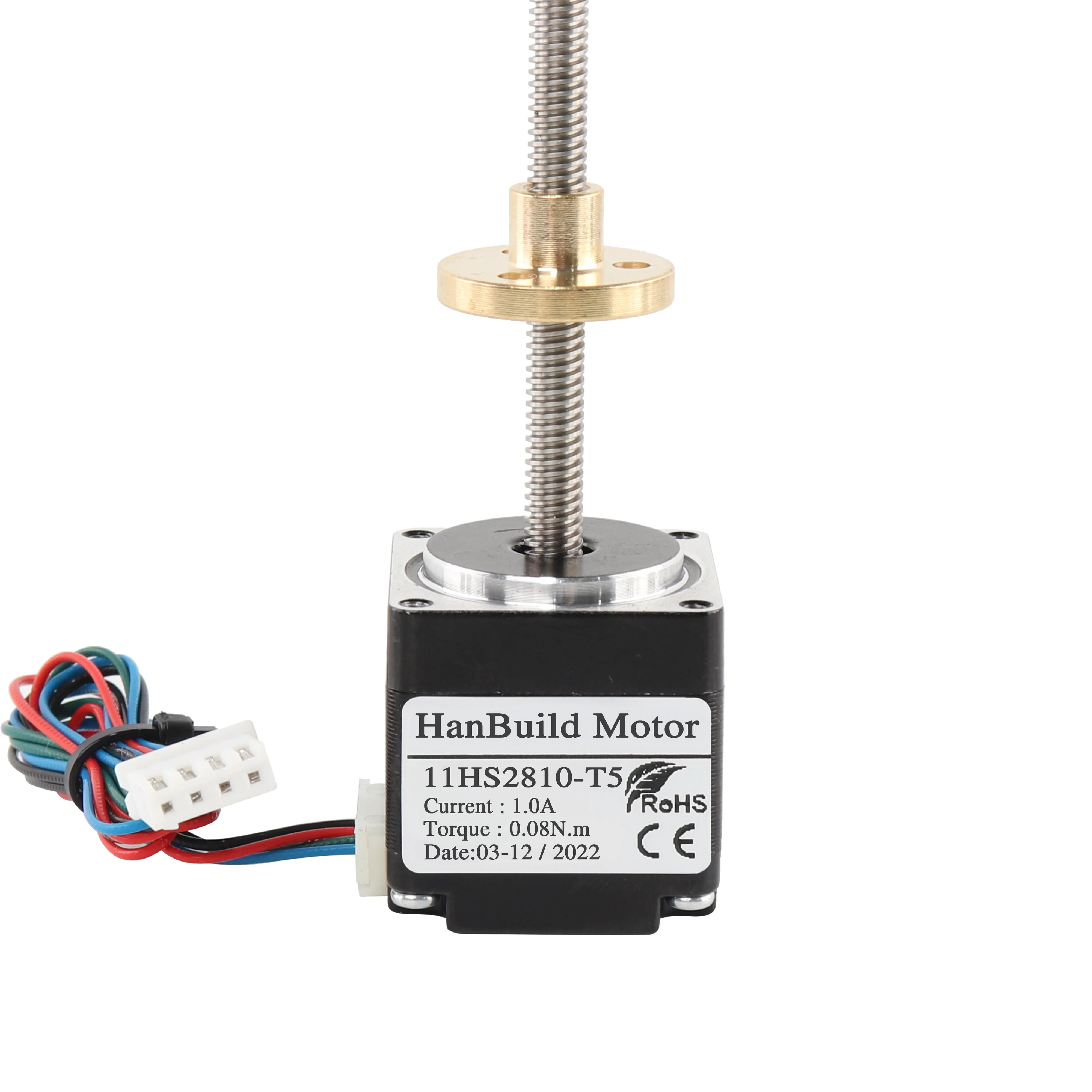 HanBuild Nema11 Screw motor 11HS2810-T5*2 100mm linear screw motor 28 Stepper Motor with Trapezoidal  for Drawing instrument