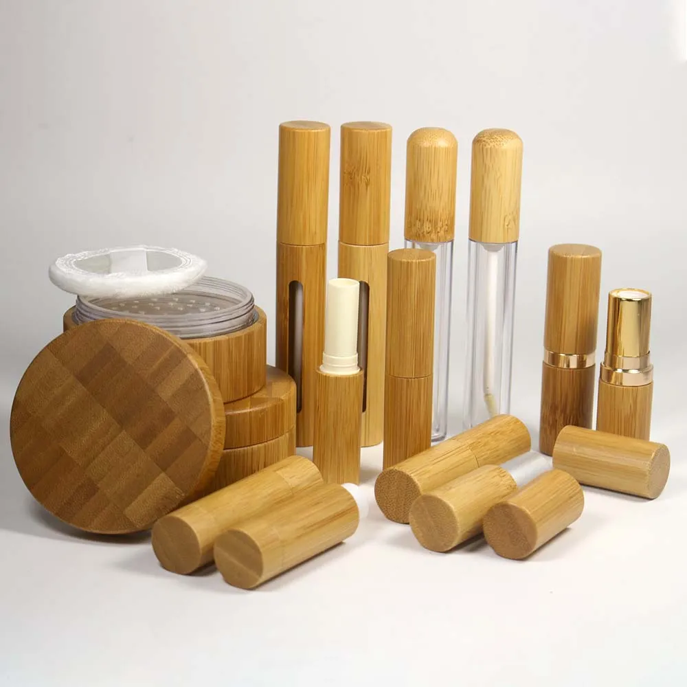 Bamboo Lipstick Tube 5g Eco friendly bamboo and plastic cosmetic packaging container