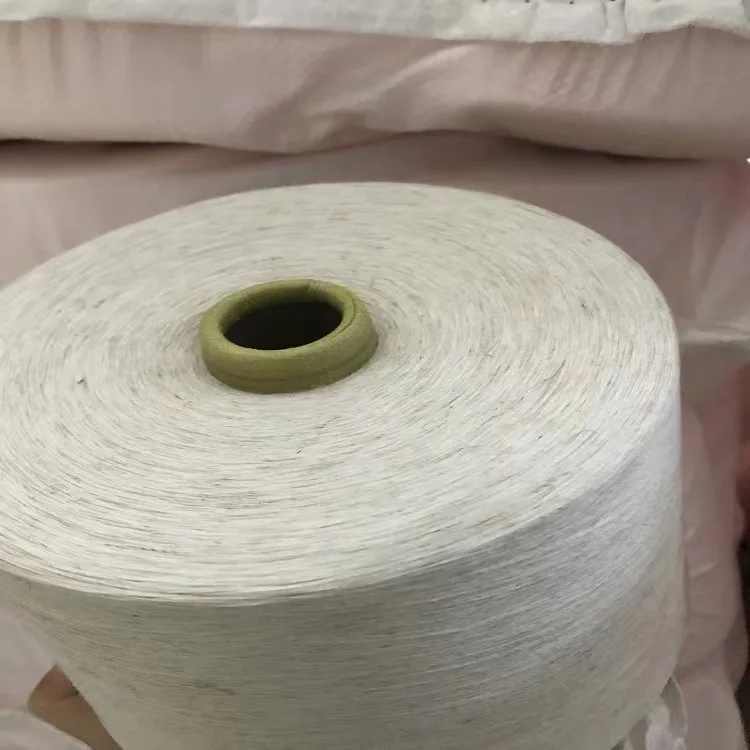 Good Reputation Wholesale 100% Linen Yarn 36 Nm/1 Flax Semi-bleahced Short Fiber for Knitting Amp Weaving Long
