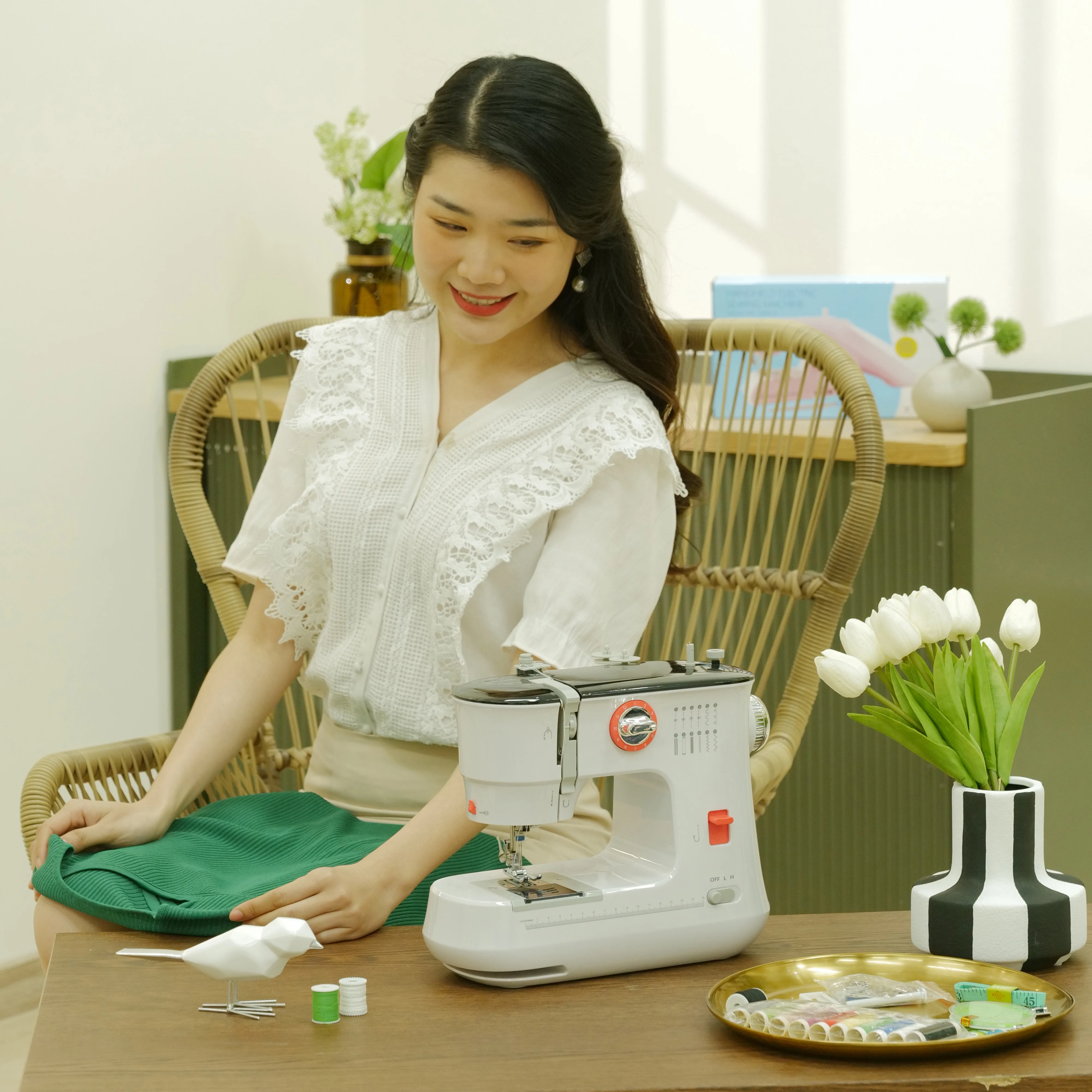 FHSM-519 New VOF brand lock automated household garment handbags stitching sewing machine